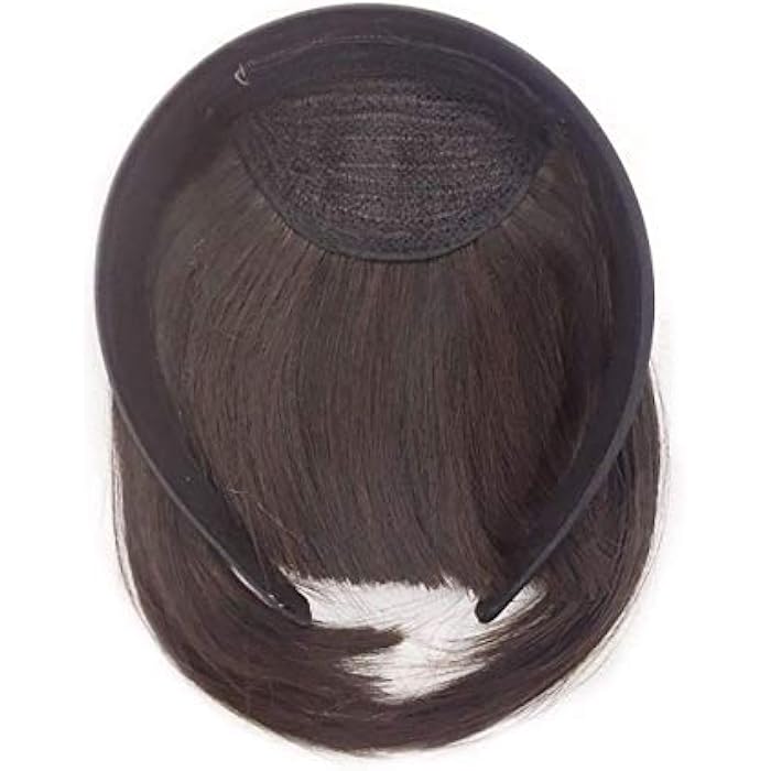 DILLARDS Headband Synthetic Hair Full Fringe Bangs - Brown - Image 3